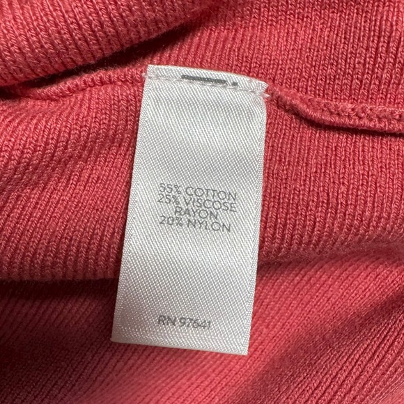 J.Jill XS Ribbed Knit Back Detail Pullover Sweater Top Coral Red Relaxed Fit‎ - Picture 4 of 8